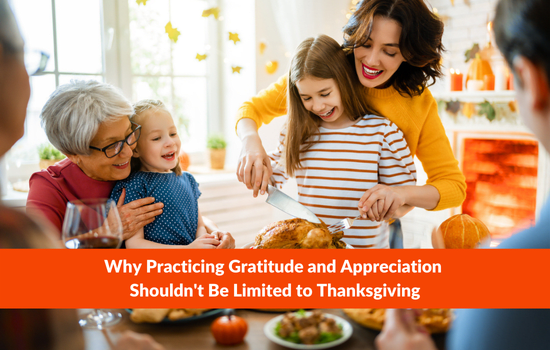 Marshall Connects article, "Why Practicing Gratitude and Appreciation Shouldn't Be Limited to Thanksgiving"